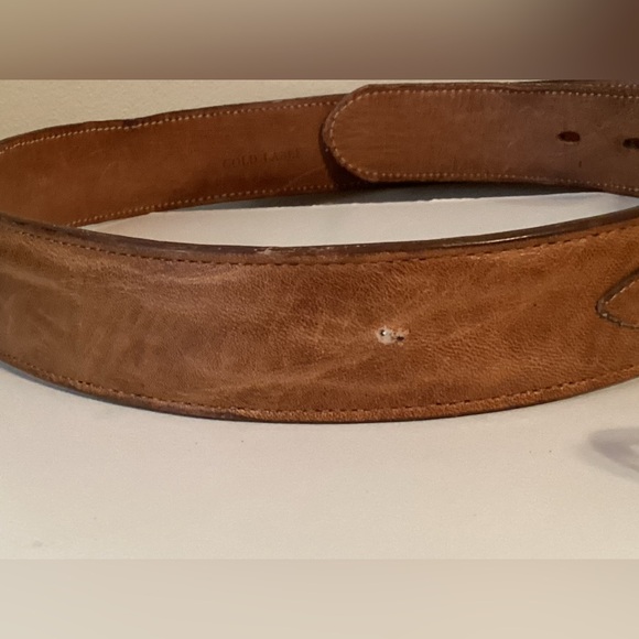 Tony Lama Leather Belt - Tan Brown Made in USA - Picture 4 of 9
